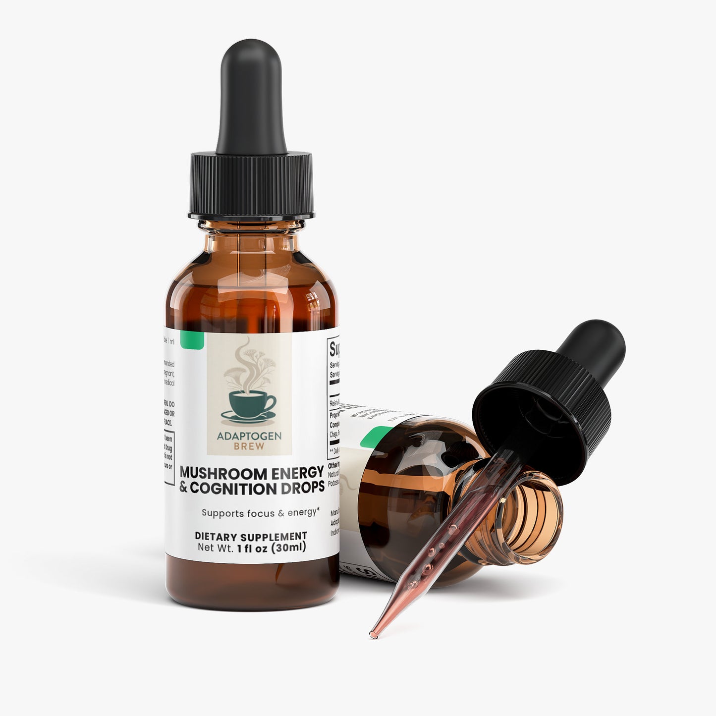 Mushroom Energy & Cognition Drops - 2 Pack