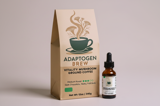 Adaptogen Brew — Ground Coffee + Energy Drops